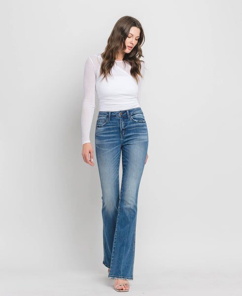 FLYING MONKEY HIGH RISE FULL LENGTH BOOTCUT JEANS