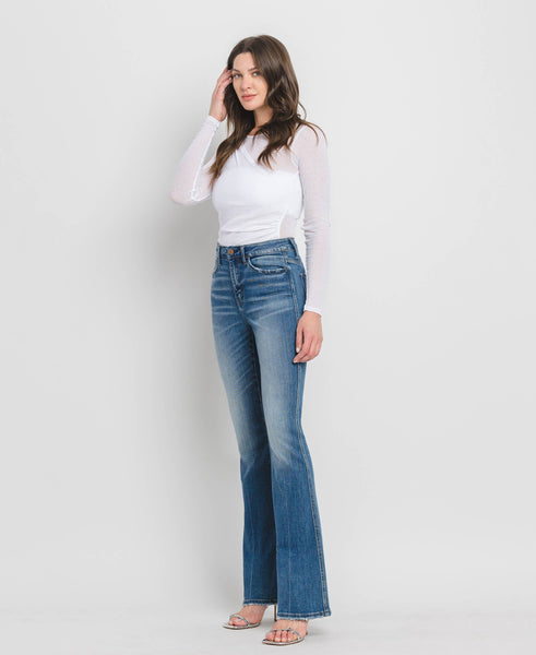 FLYING MONKEY HIGH RISE FULL LENGTH BOOTCUT JEANS