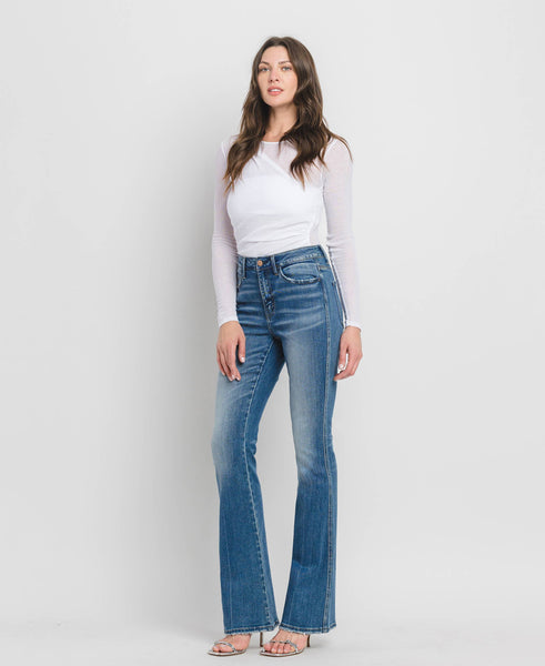 FLYING MONKEY HIGH RISE FULL LENGTH BOOTCUT JEANS