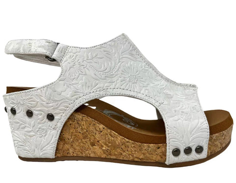 Very G Liberty Tooled Wedges-White