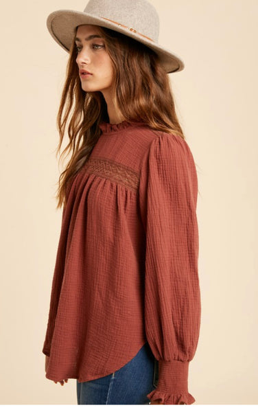 Ruffled Lace Top