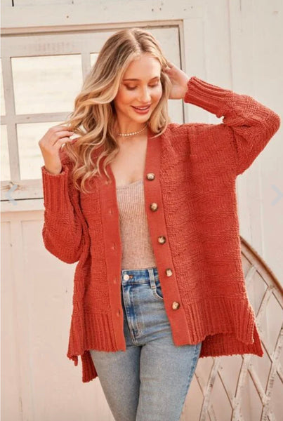 Oversized cable knit sweater cardigan