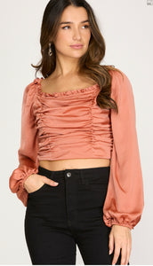 Satin Runched Top