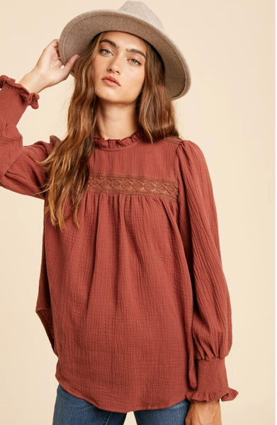 Ruffled Lace Top