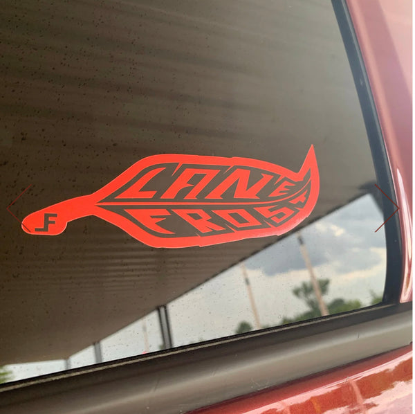 FEATHER STICKER-RED