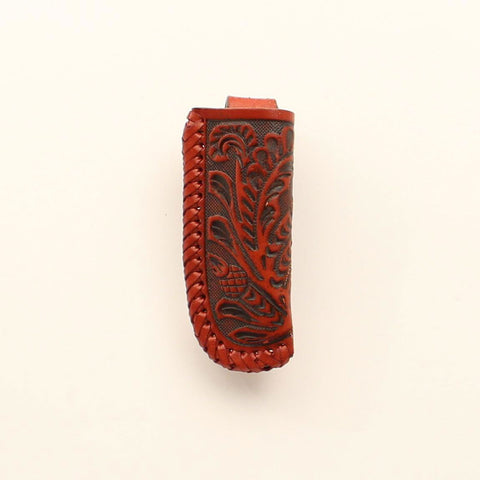 Medium Tan Floral Knife Holder