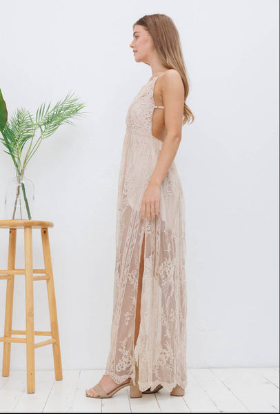 BOHO LOVE ROMPER-BEIGE