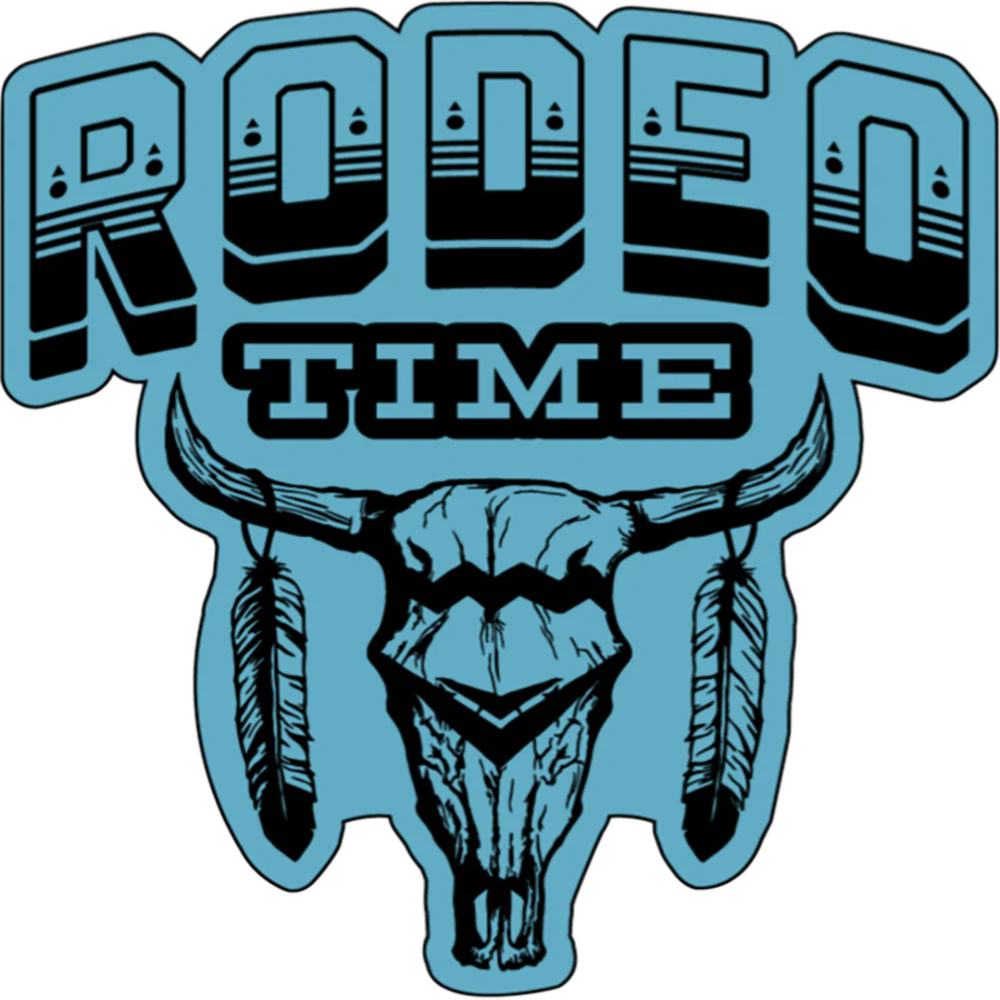 Rodeo Time Skull Decal