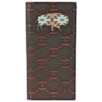 RED DIRT HAT CO MENS RODEO WALLET SOUTHWEST PRINT BUFFALO INLAY