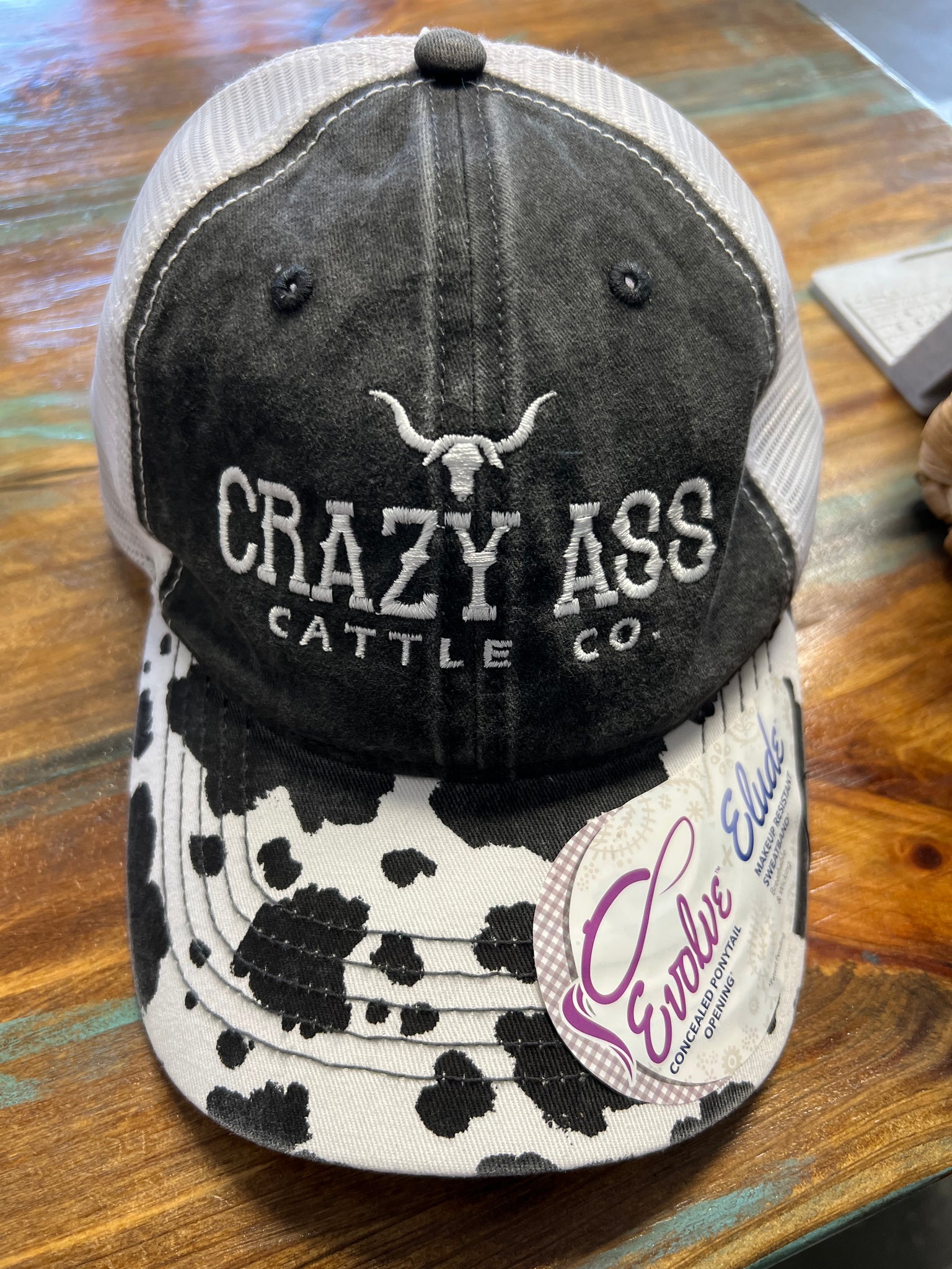 Crazy Ass Cattle Co Ponytail Hat