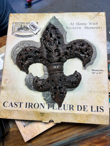 Cast Iron Fleaur De Lis Decor