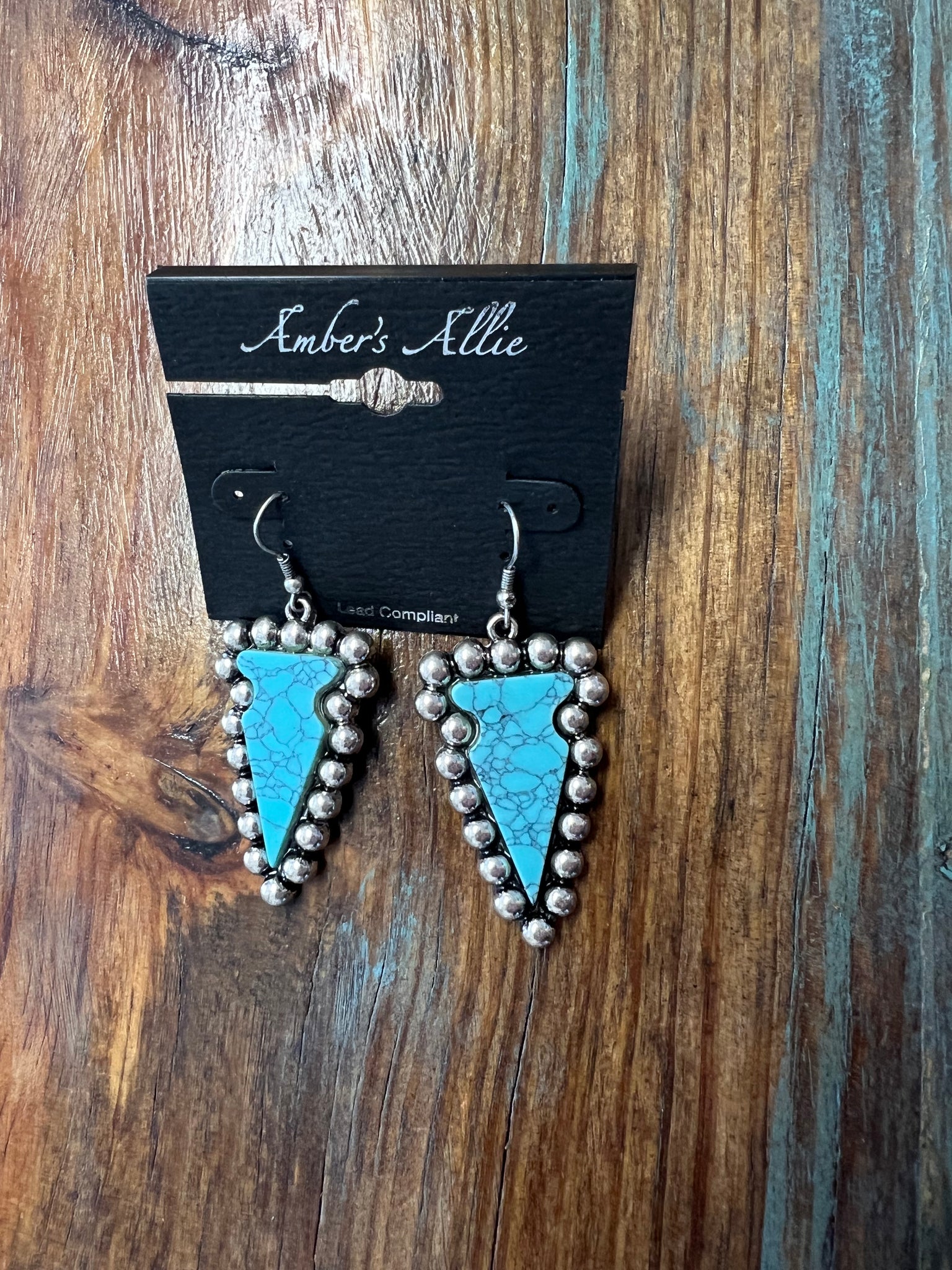 Turquoise Arrowhead Earrings