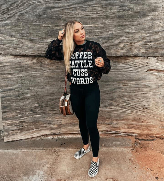 Coffee, Cattle, Cuss Words Sweatshirt