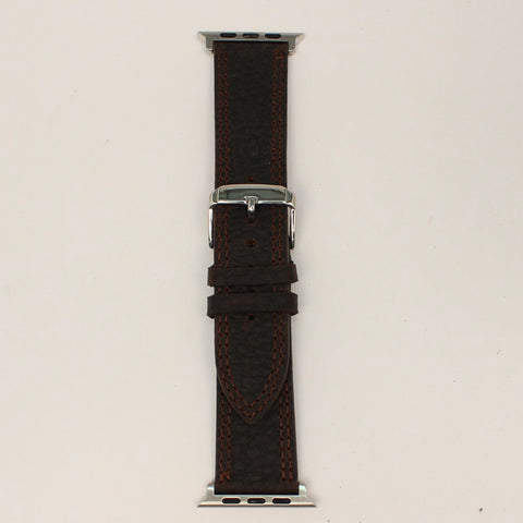 Nocona iWatch Band Double Stitch Brown