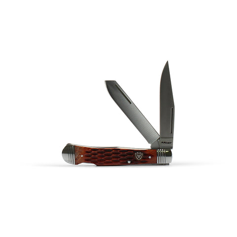 Ariat Folding Large Knife 4 1/8'' Muskrat Brown
