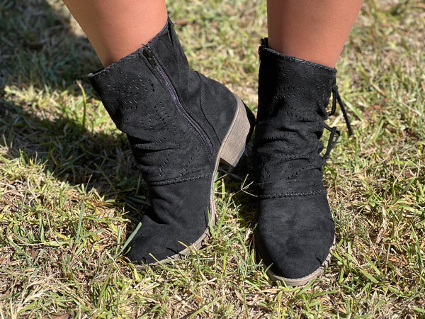 Sydney Laced Tie Booties