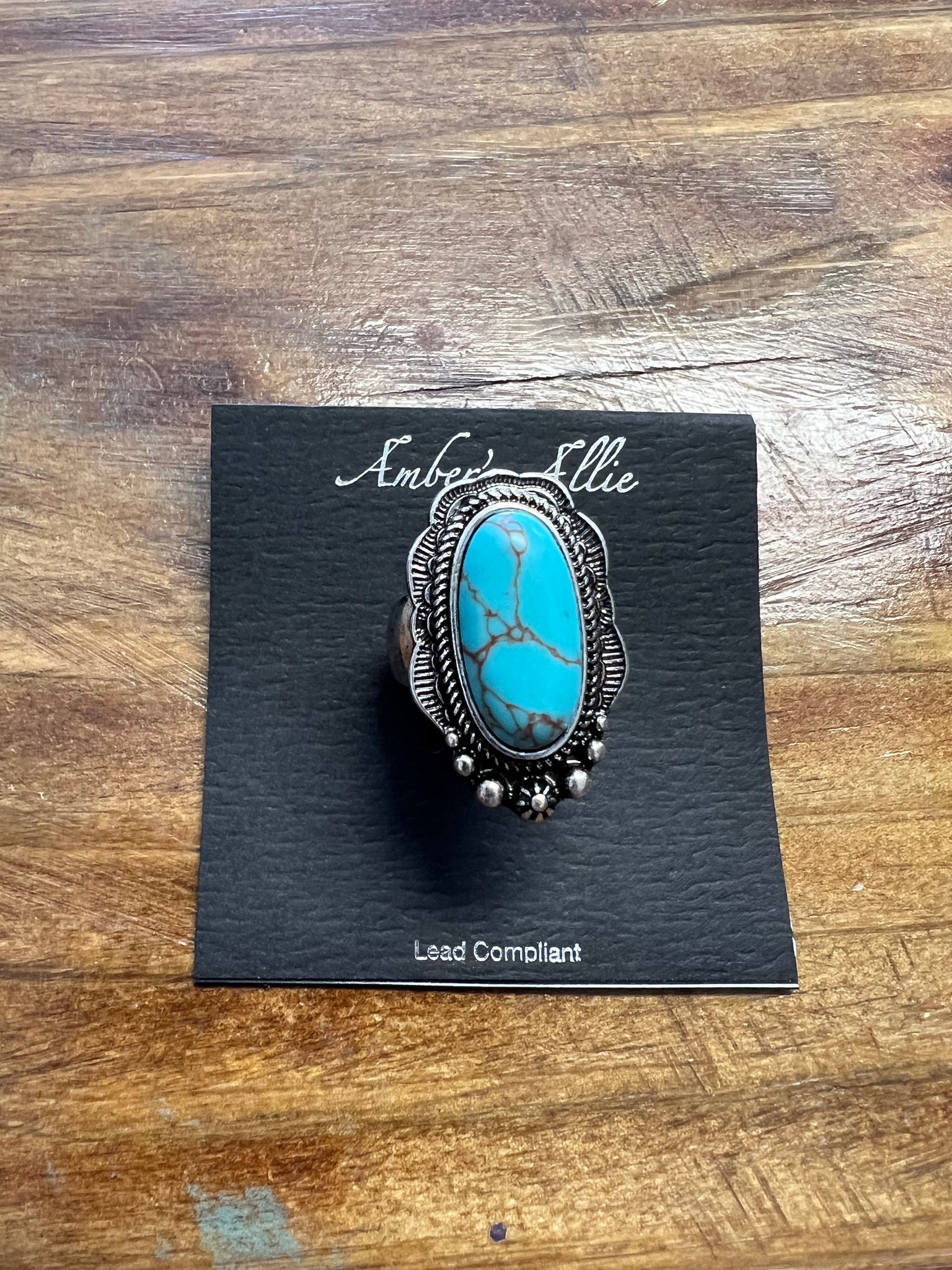 Turquoise Oval Stretch Ring