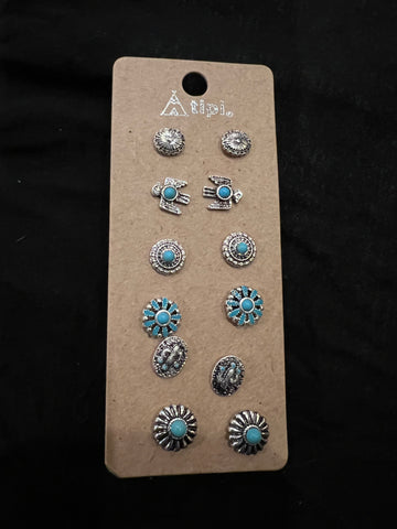 Western Earring-6 pk