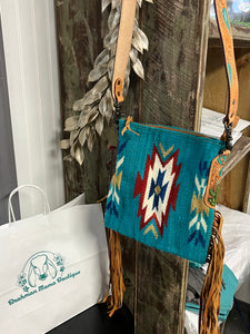 Cactus Swirl Saddle Blanket Purse